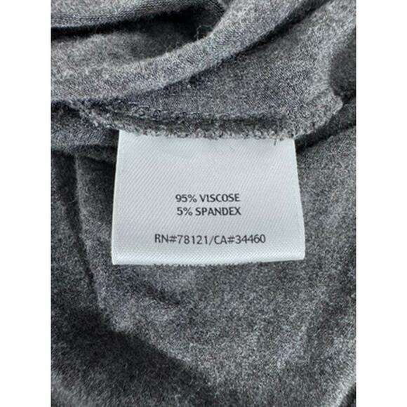 "Eileen Fisher" Gray, Jersey Top, Tunic ,Pintuck, Scoop Neck, Petite L, Charcoal - Picture 7 of 9